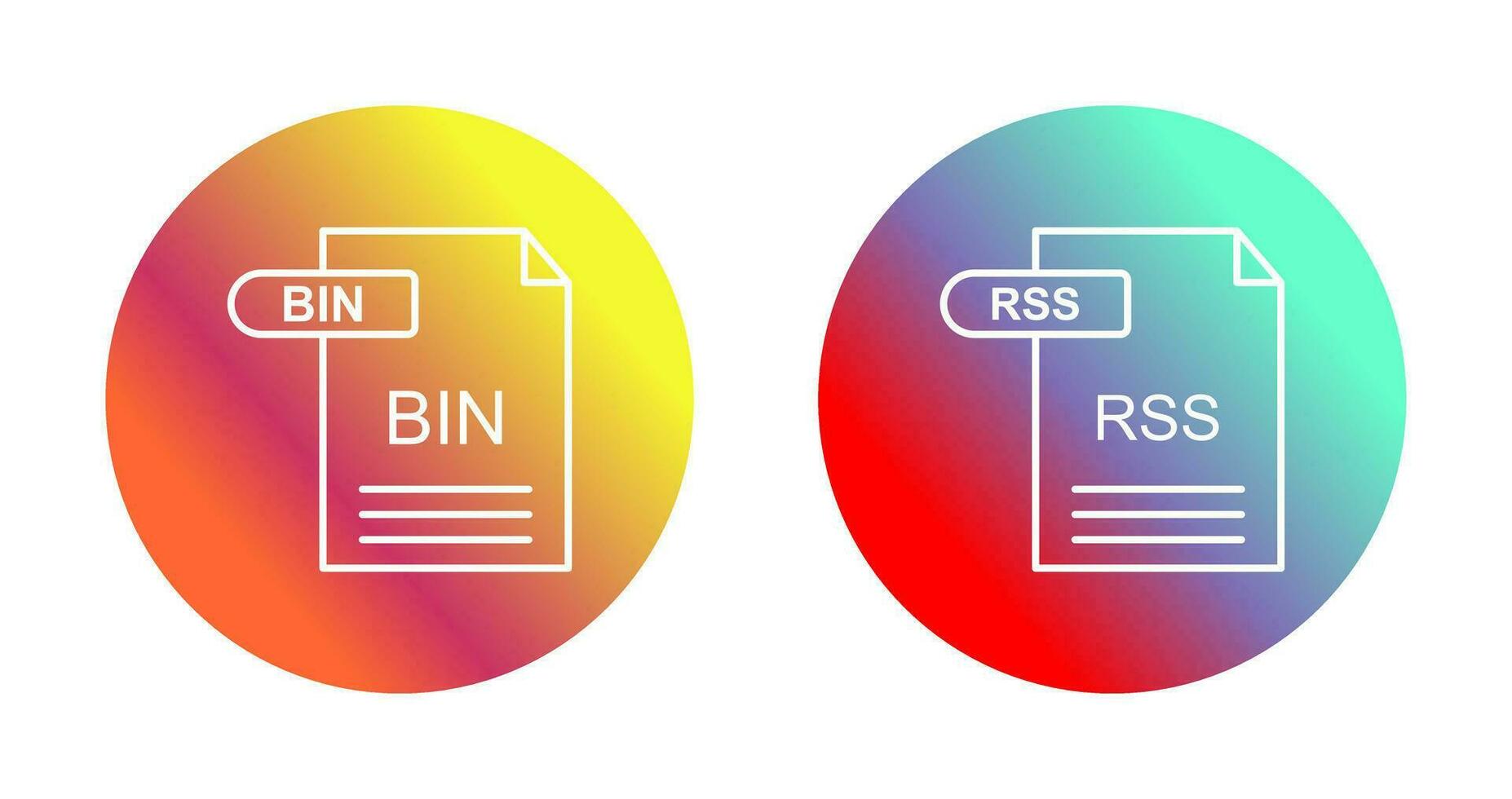 BIN and RSS Icon vector