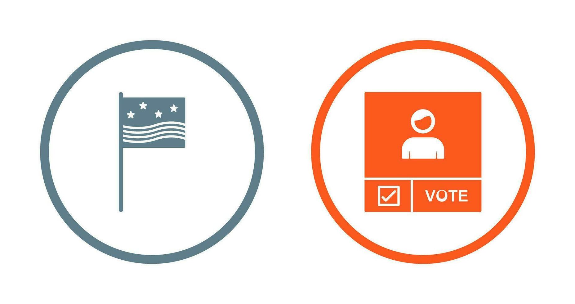 Flags and Candidate Banner Icon vector