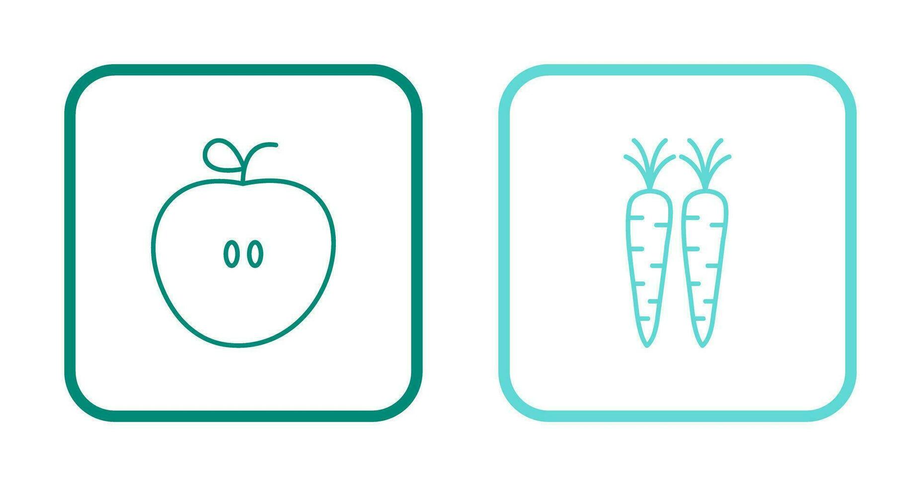 Apples and Carrots Icon vector