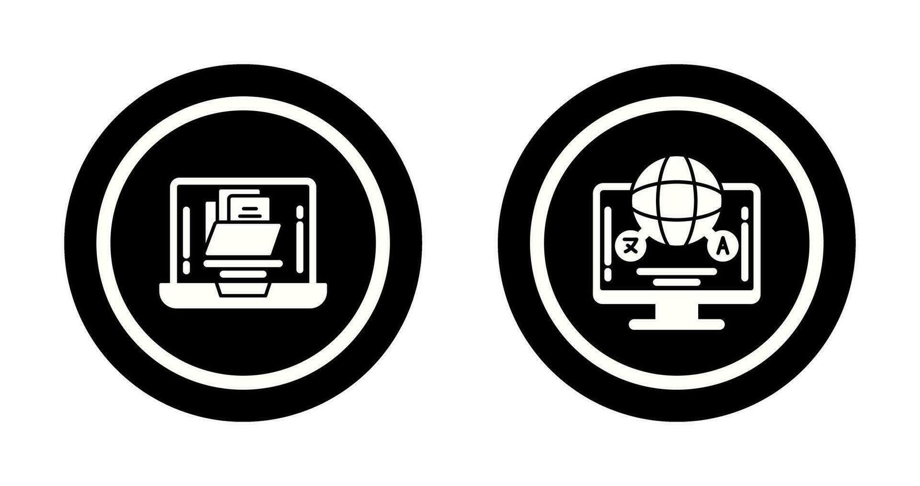 Collection and Language Icon vector