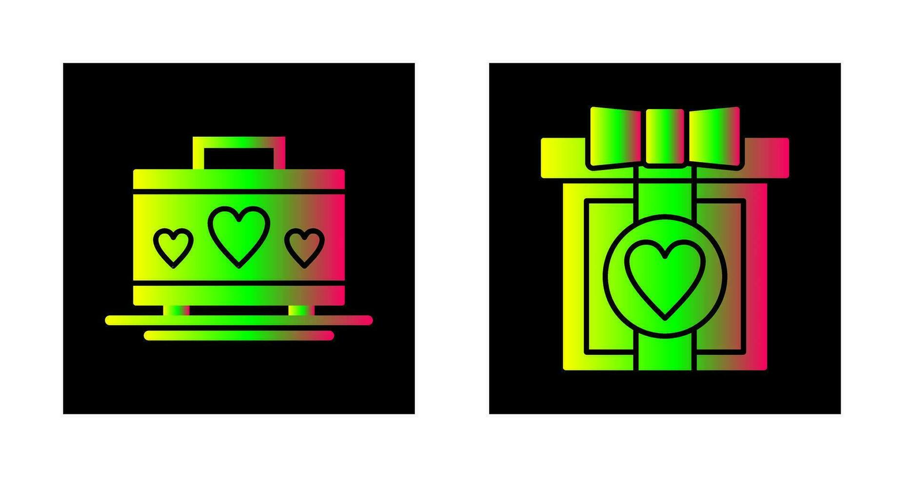 Suitcase and Gift Box Icon vector