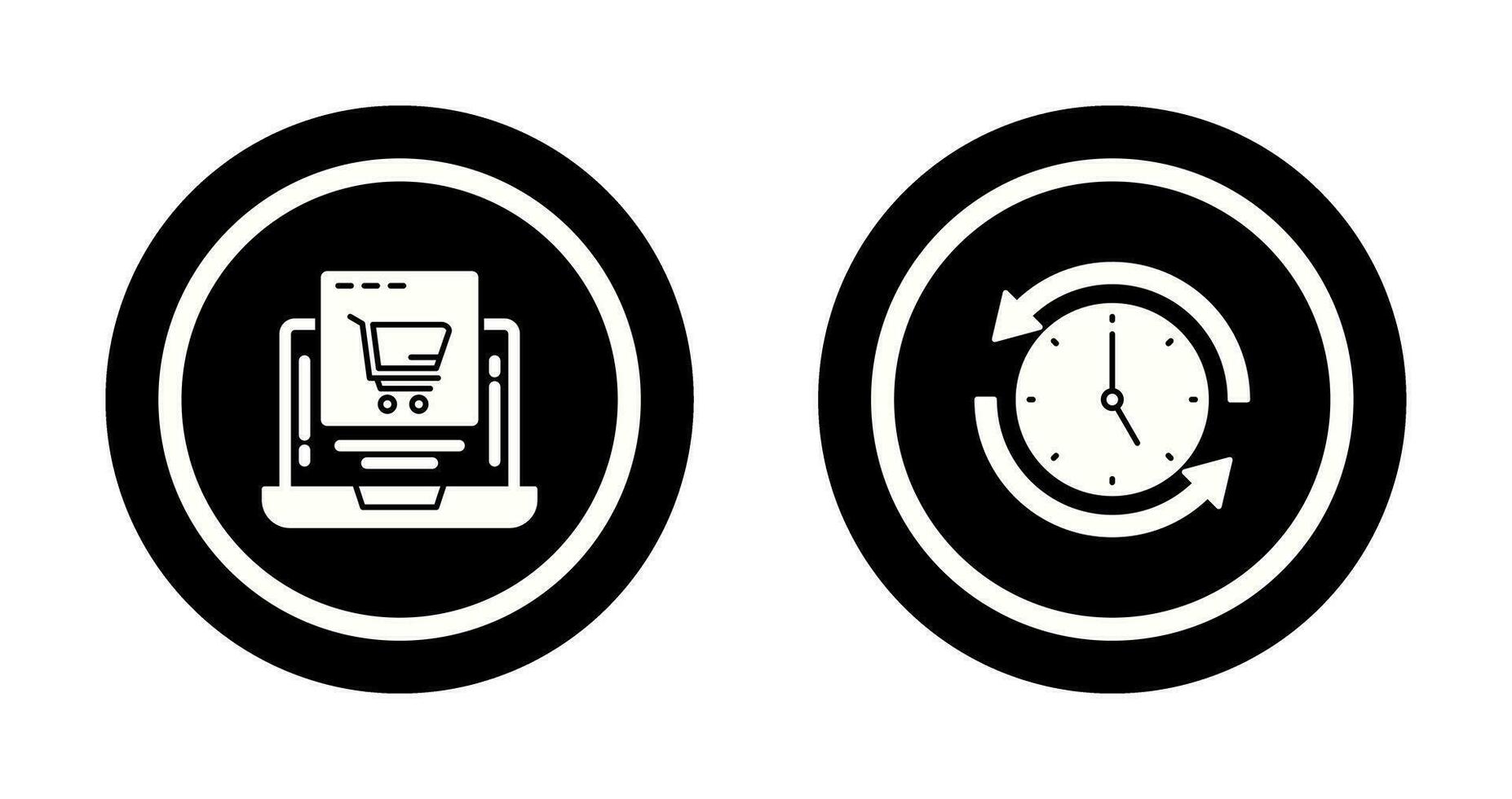 Add to Cart and Run time Icon vector