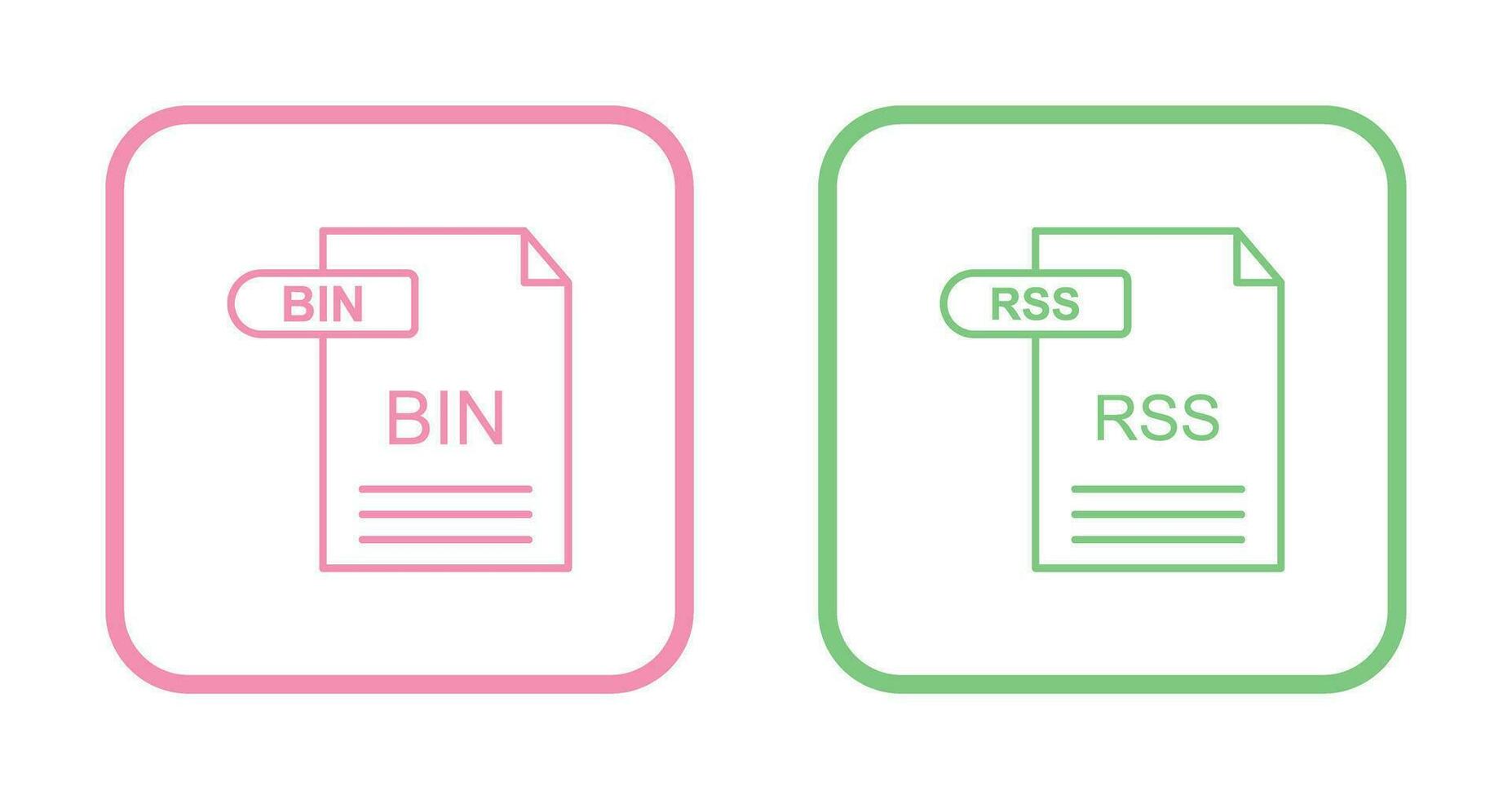 BIN and RSS Icon vector