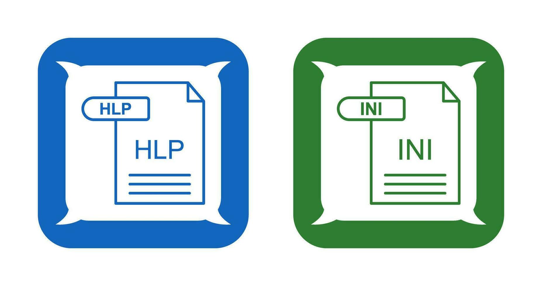 HLP and INI Icon vector