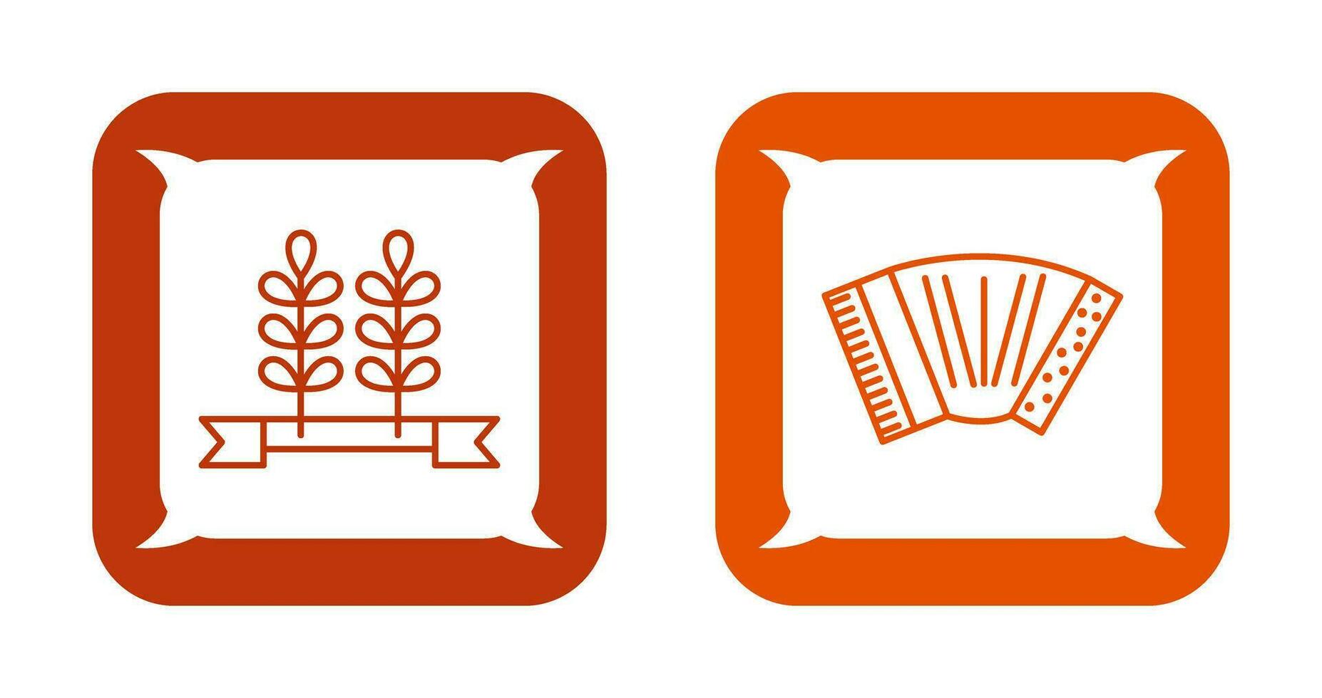 Accordion a d Wheat Icon vector