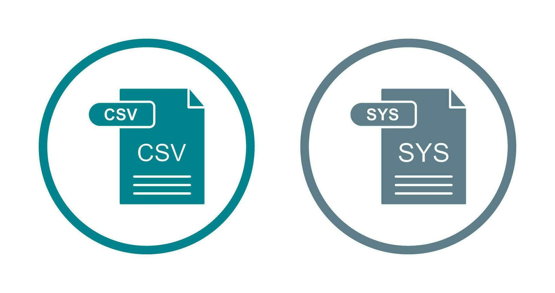 CSV and SYS Icon vector