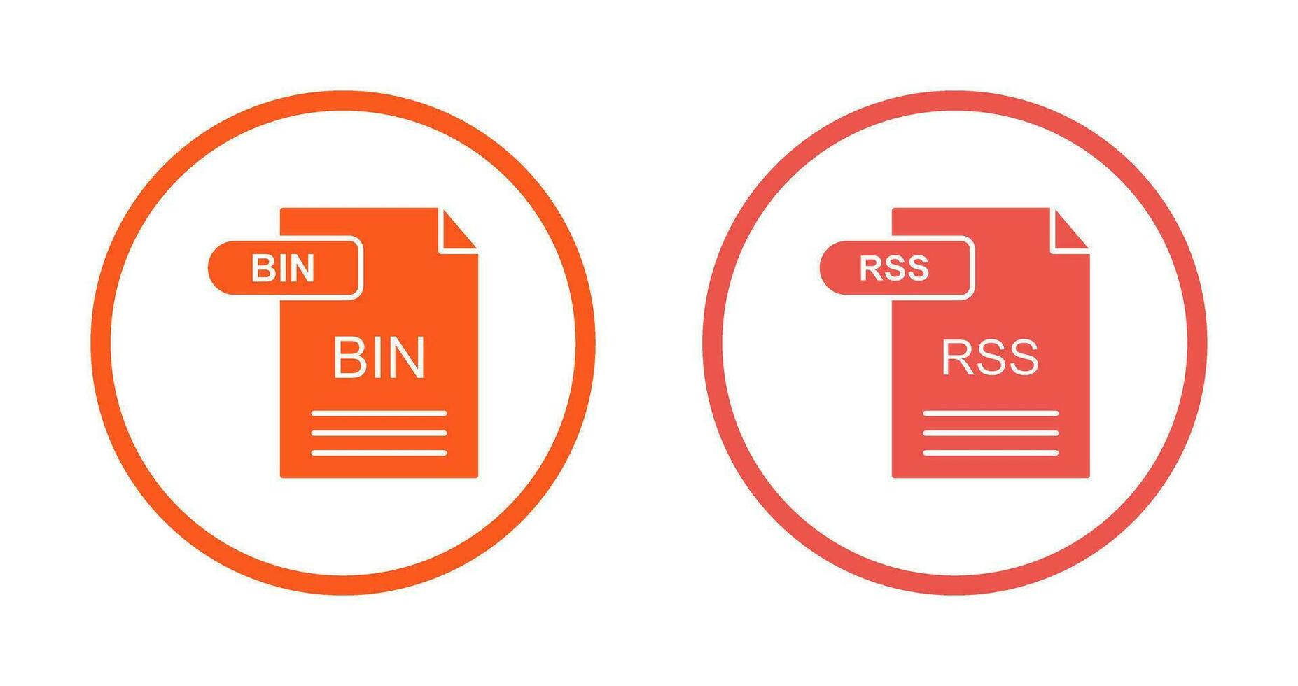 BIN and RSS Icon vector