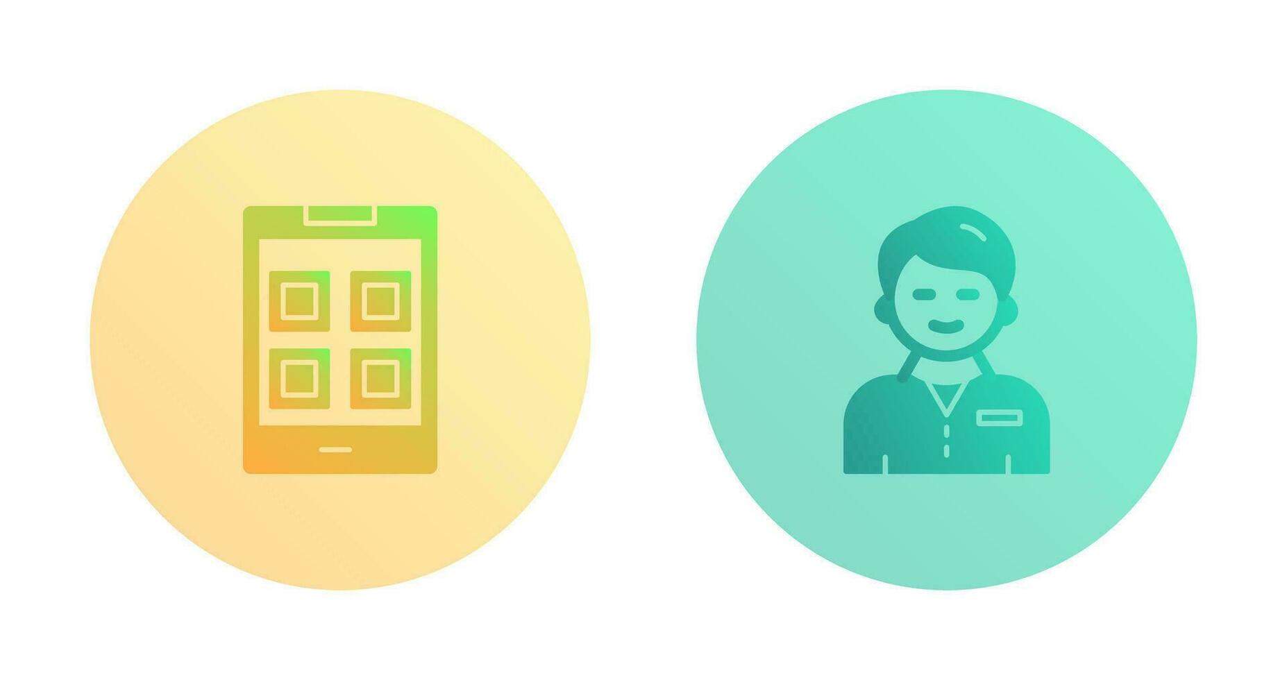 Apps and User person Icon vector