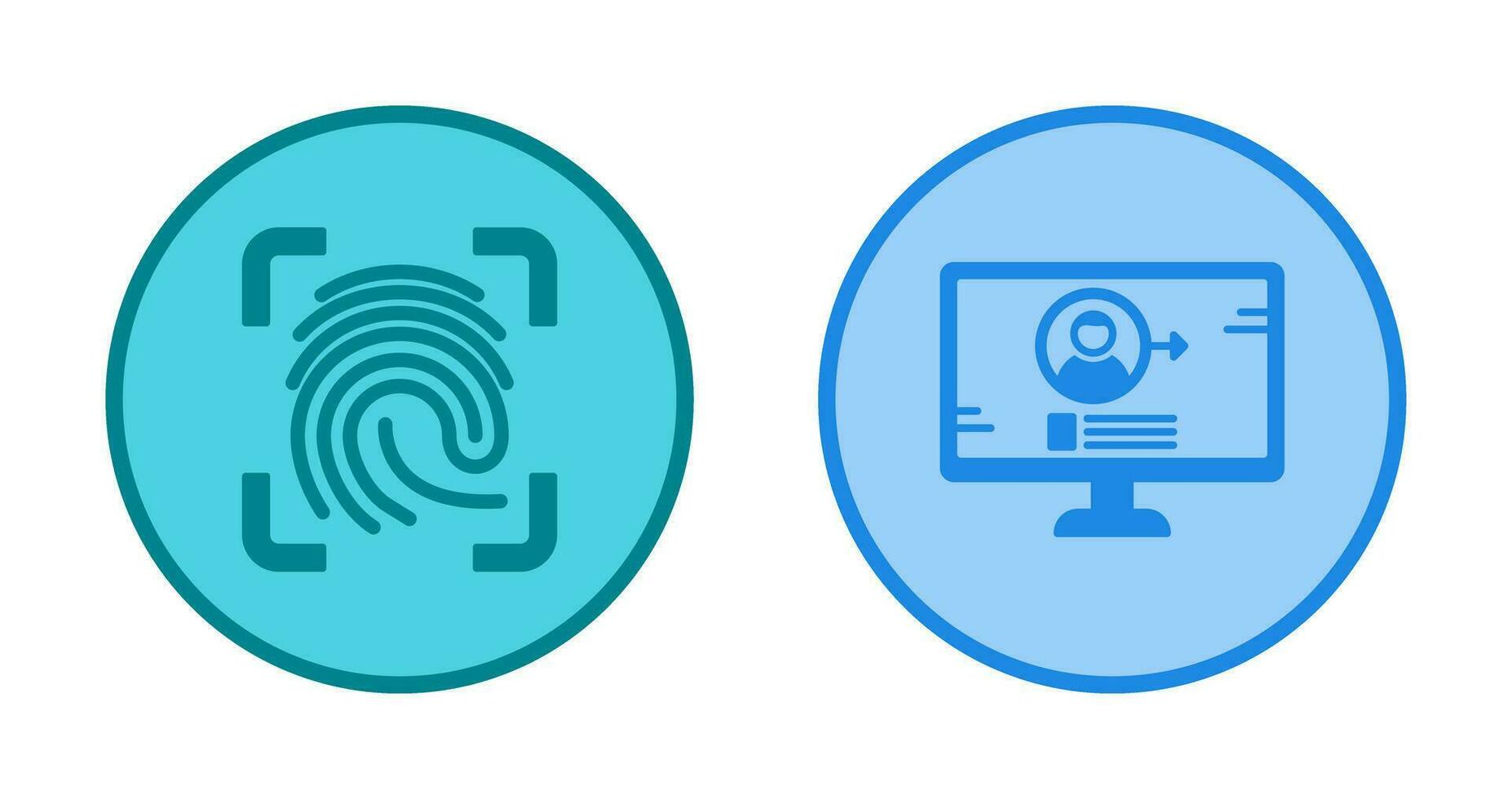 Log and Finger Print Icon vector