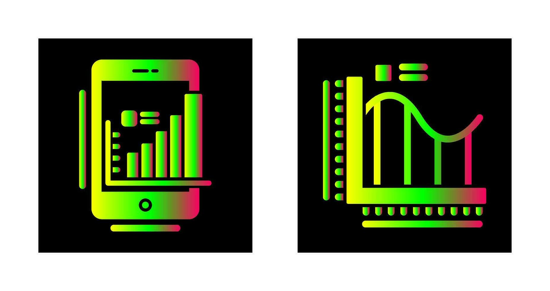 Mobile and Bar Chart Icon vector