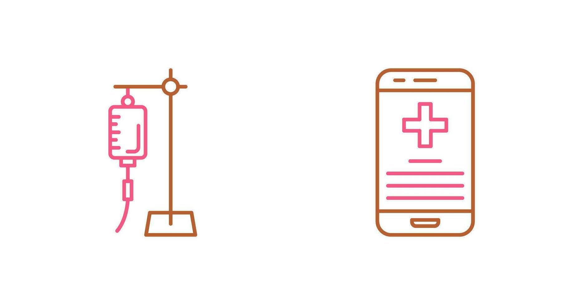 Saline and Smartphone Icon vector