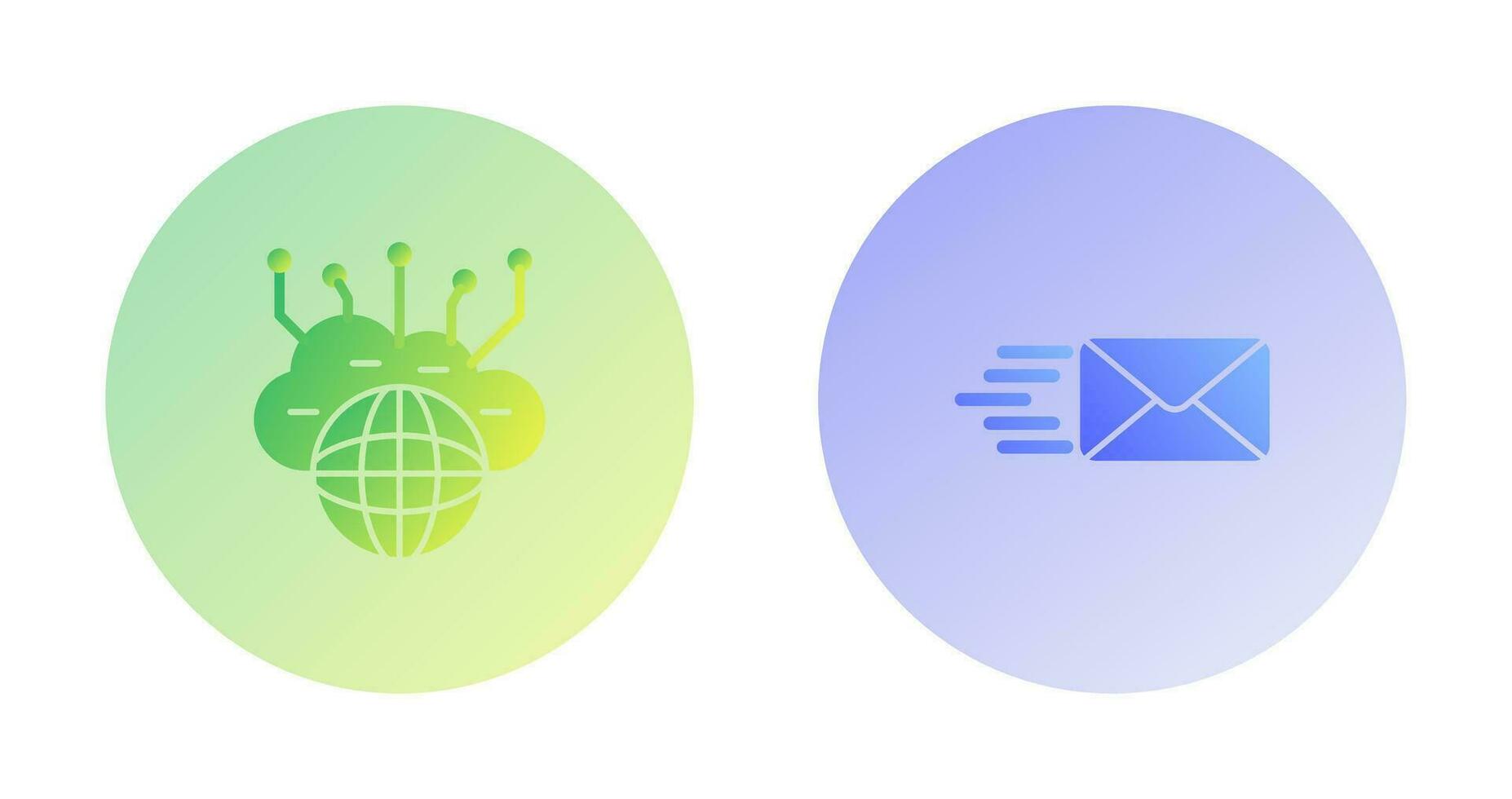 Computing Cloud and Mail Icon vector