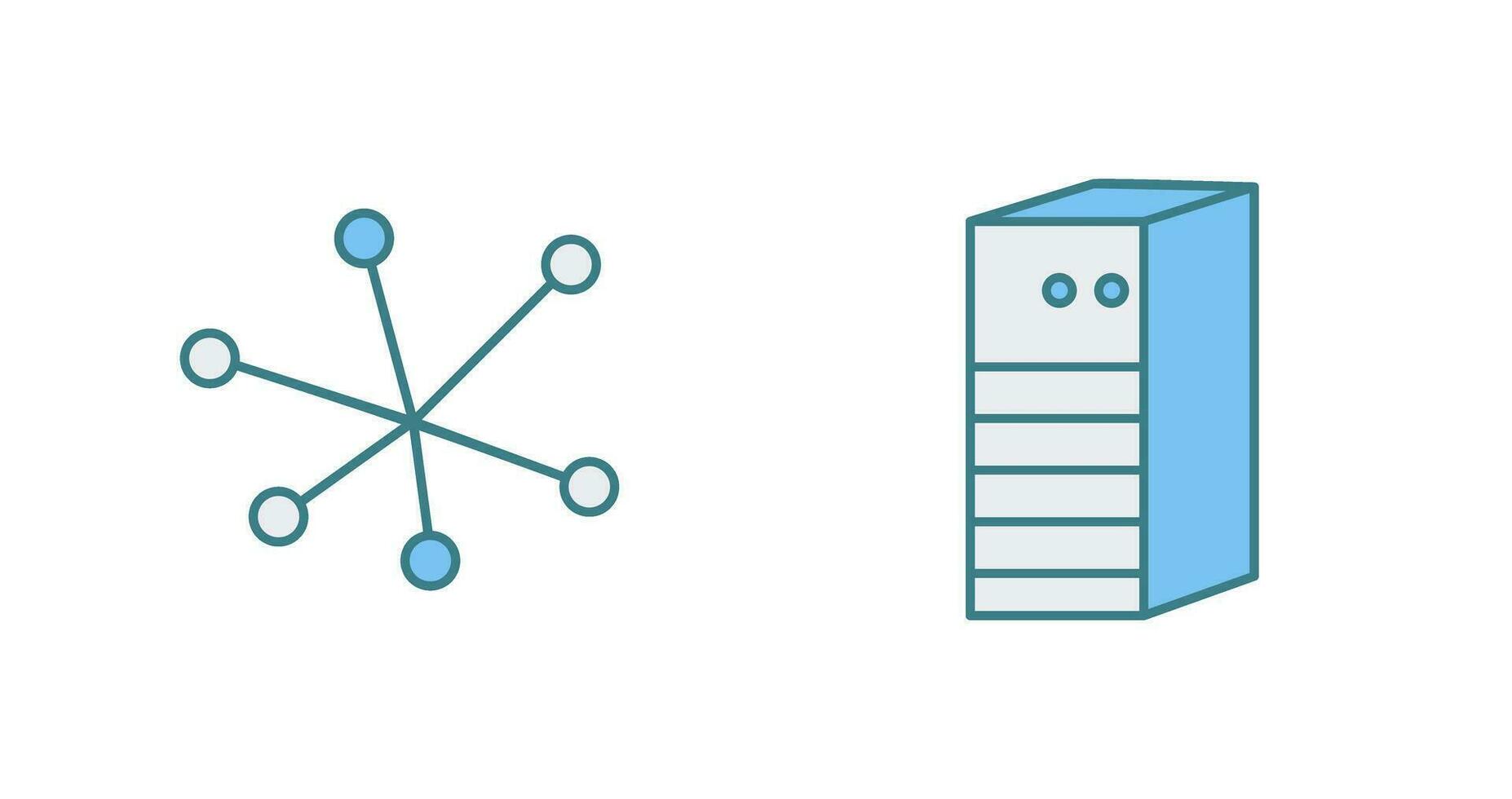 Internet and Server Network Icon vector