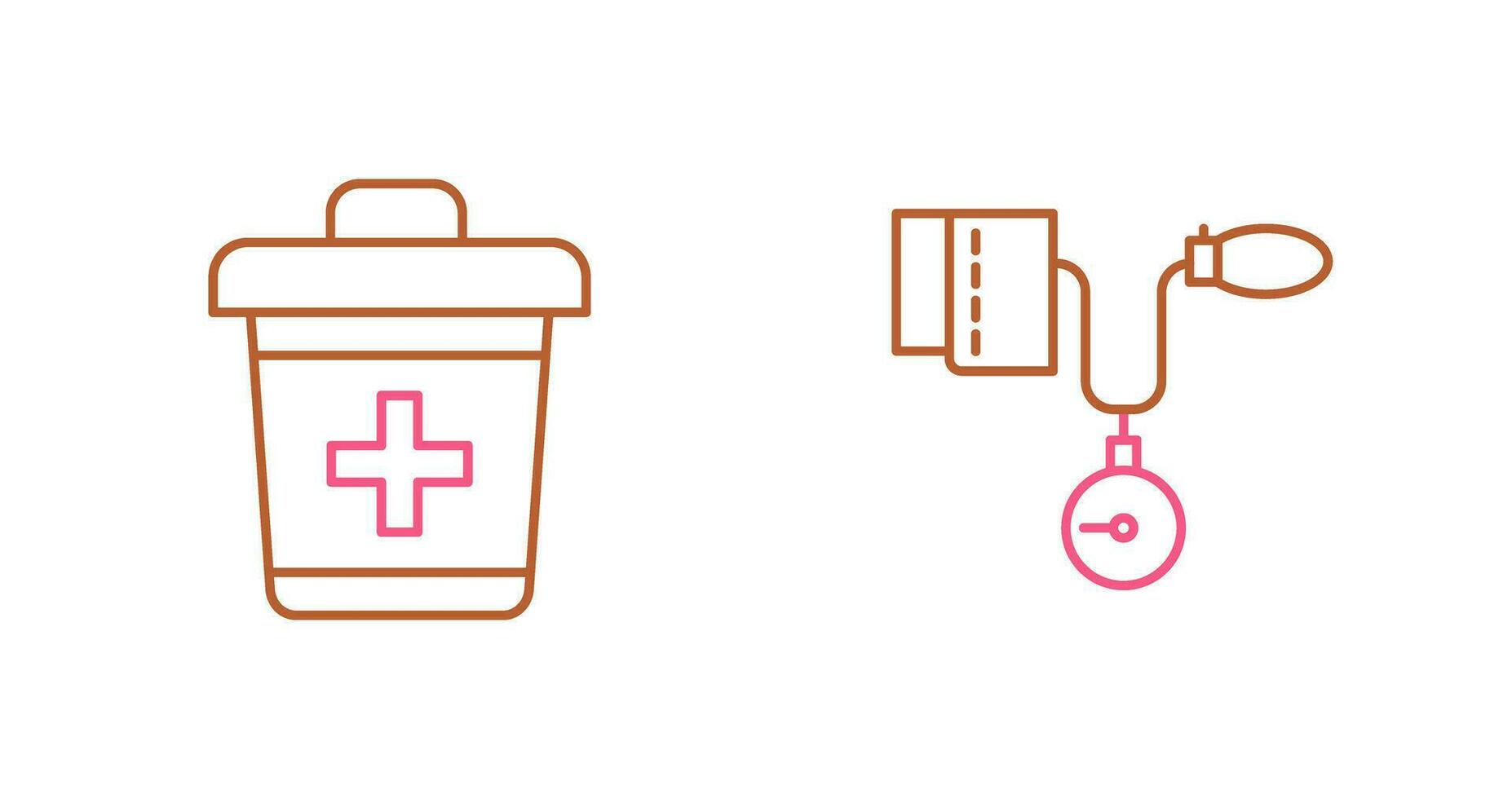 Dustbin and Blood Icon vector