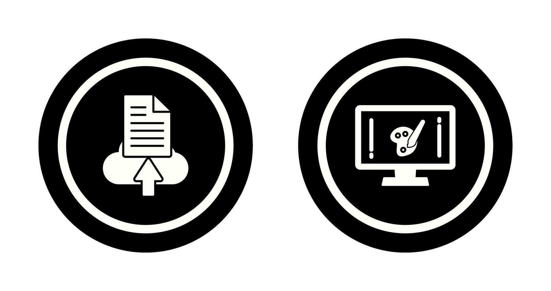 File Upload and Art Icon vector