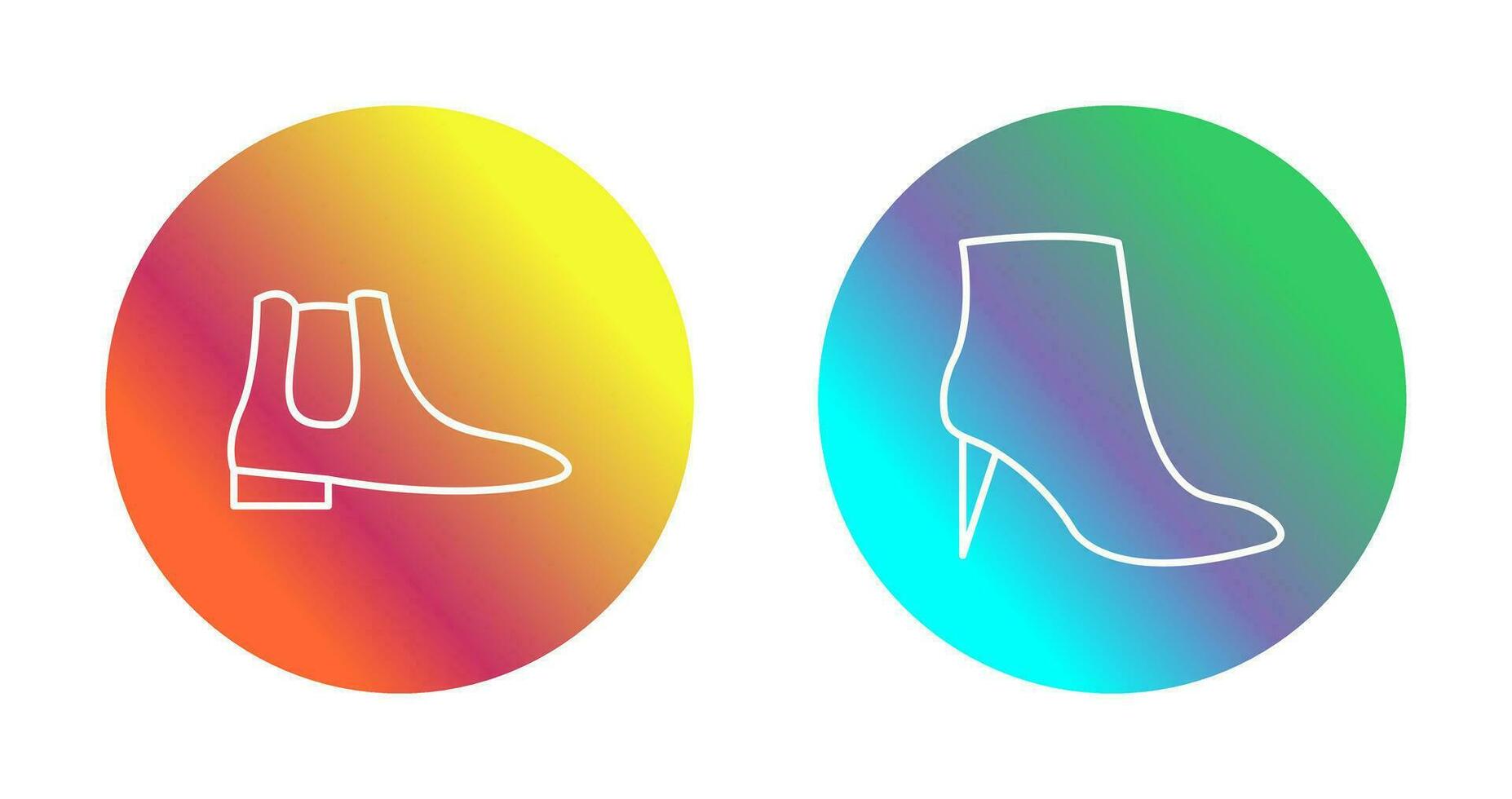 Men Boots and high heels Icon vector