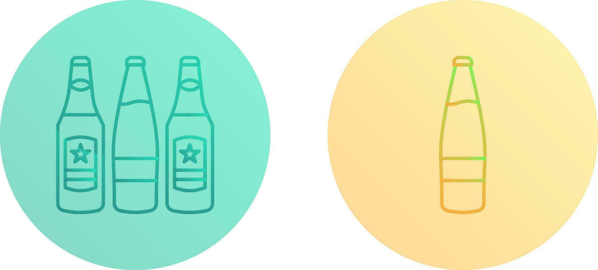 Beer Bottles and alcohol Icon vector