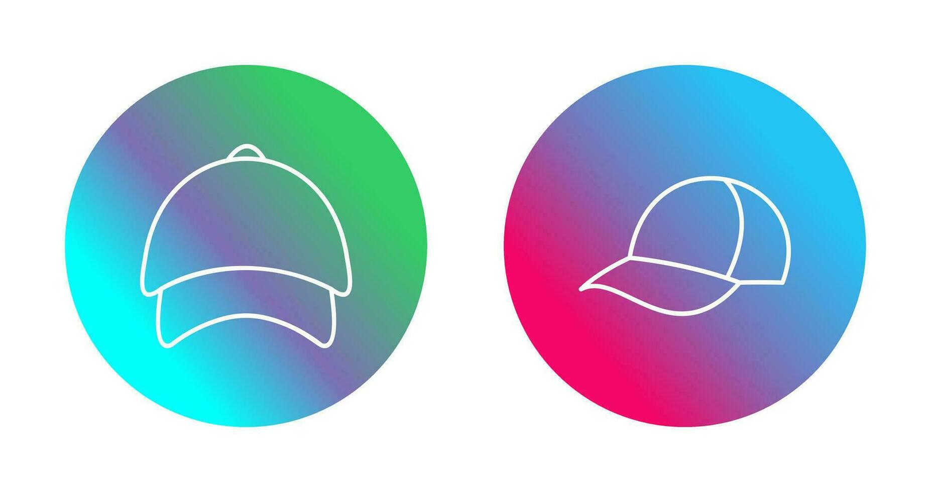 gorra y sombrero icono vector