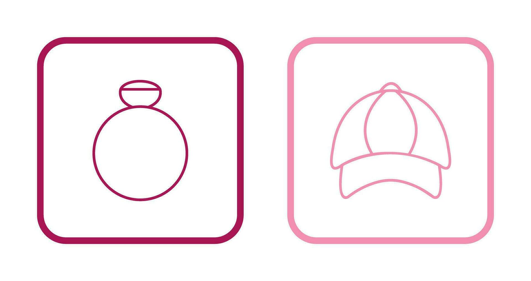 Ring and P Cap Icon vector