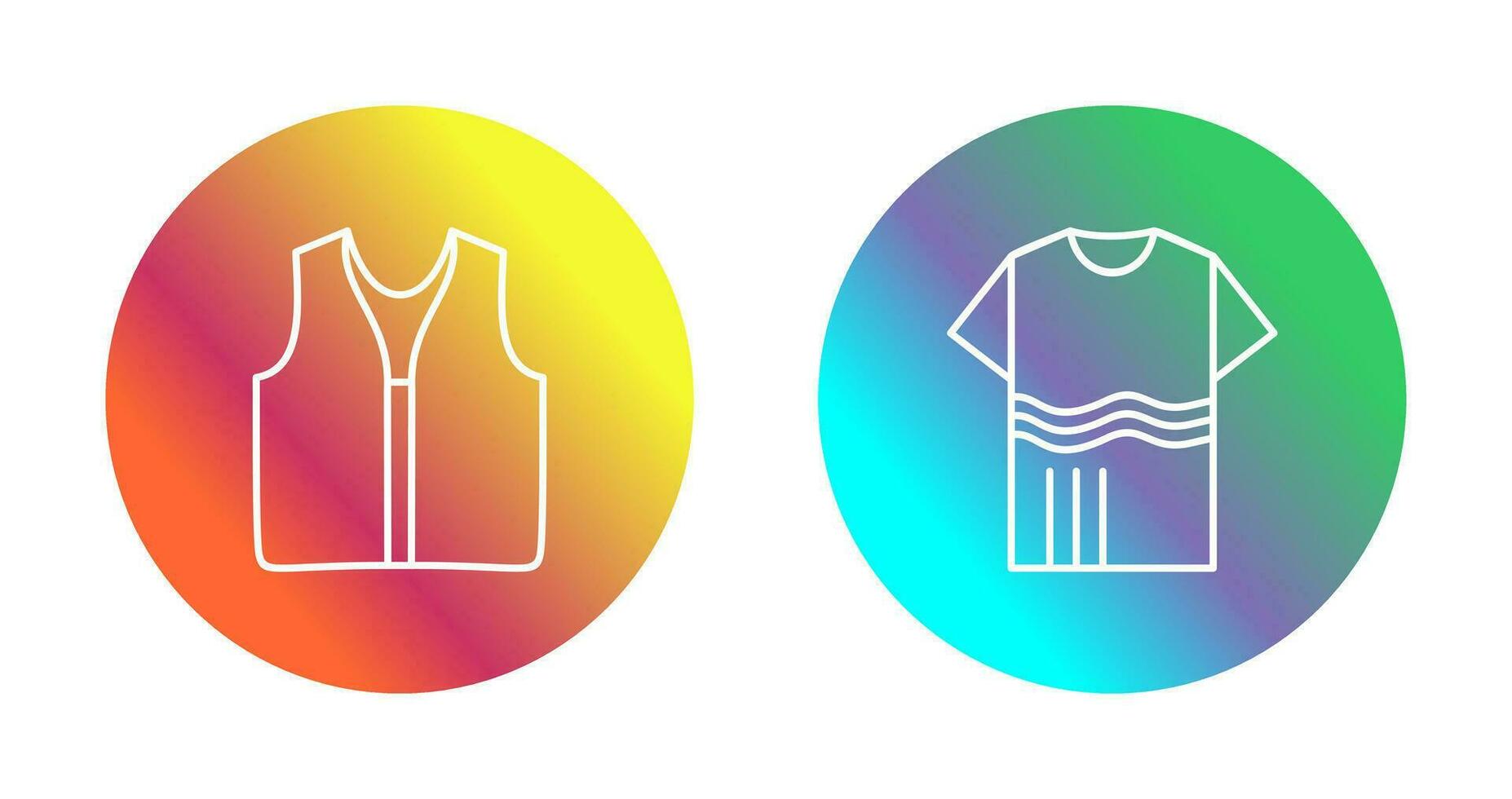 Swimming Vest and Accessory Icon vector