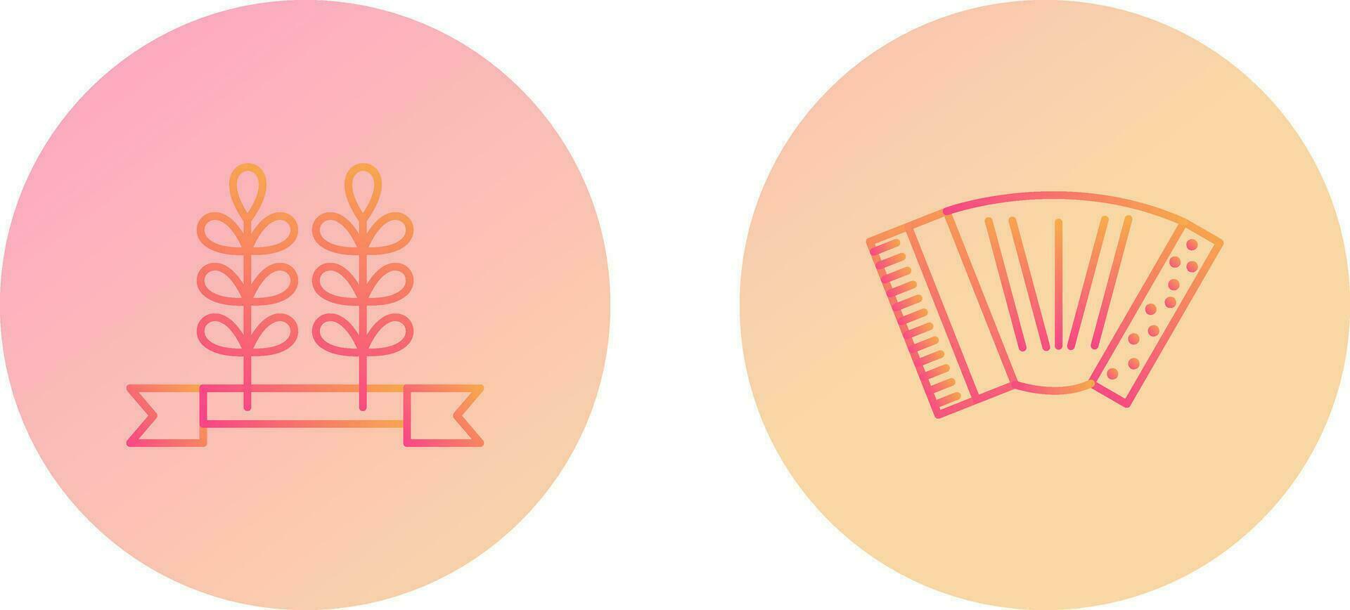Accordion a d Wheat Icon vector