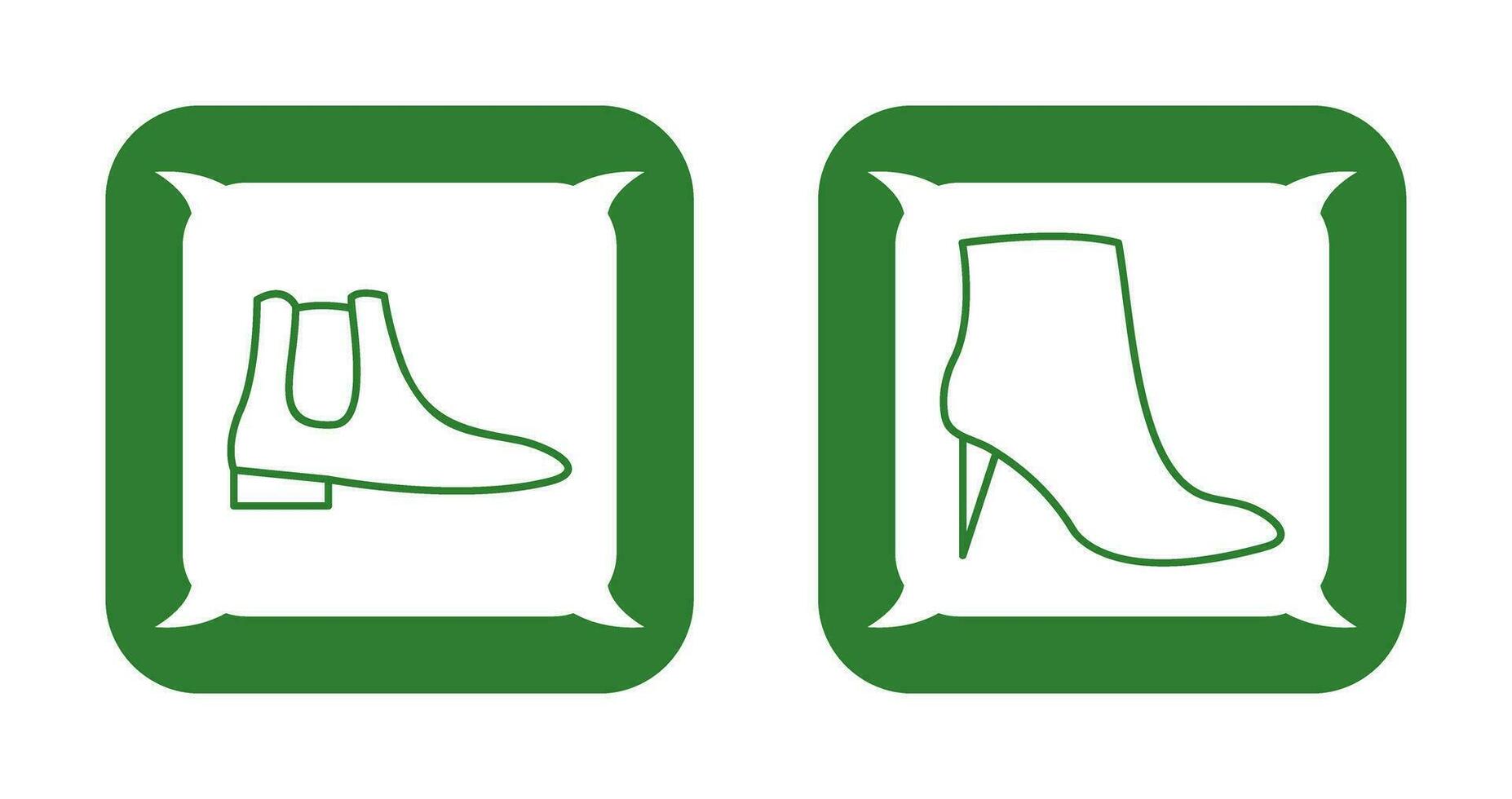 Men Boots and high heels Icon vector