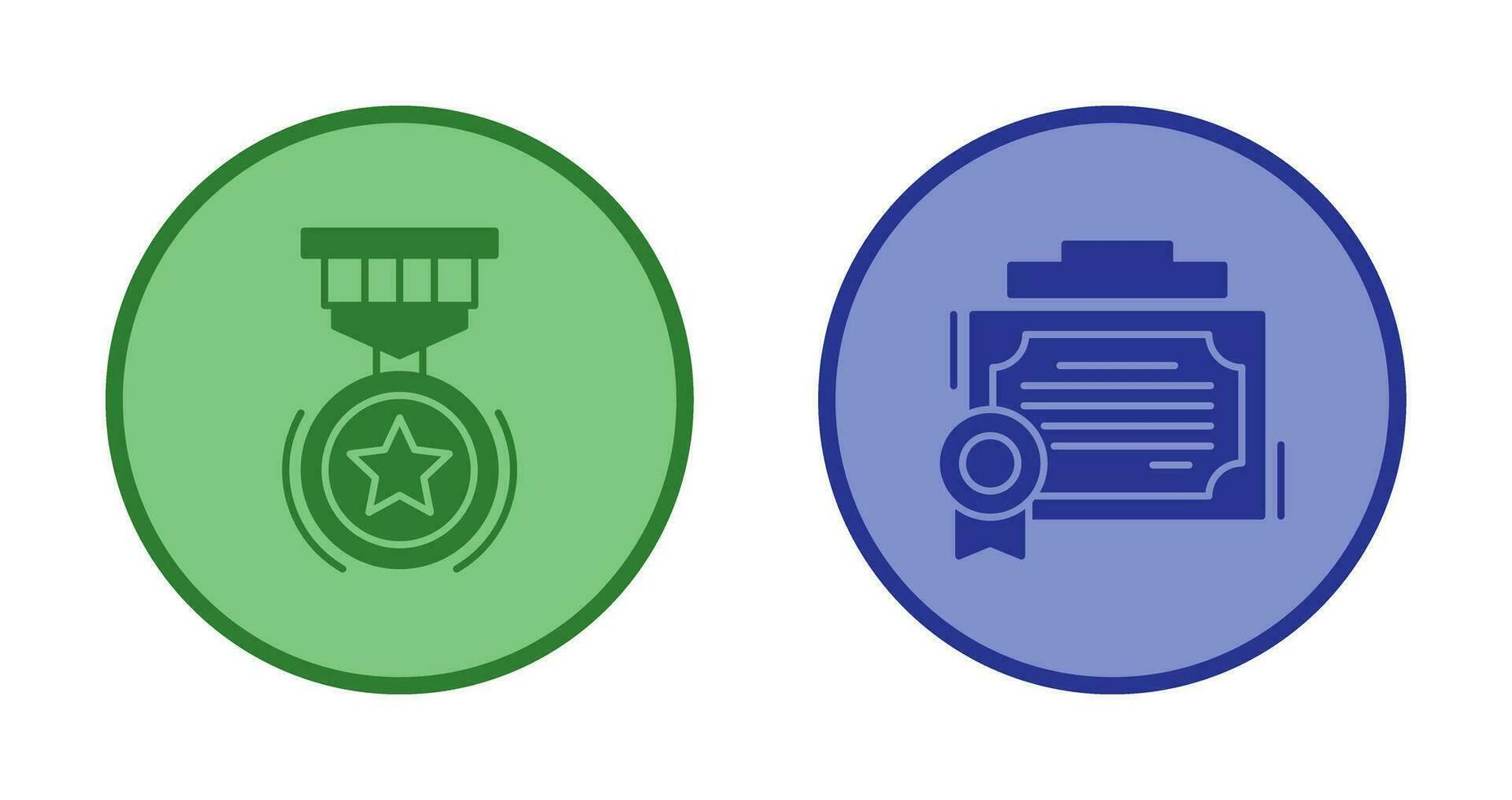 Medal and Certificate Icon vector