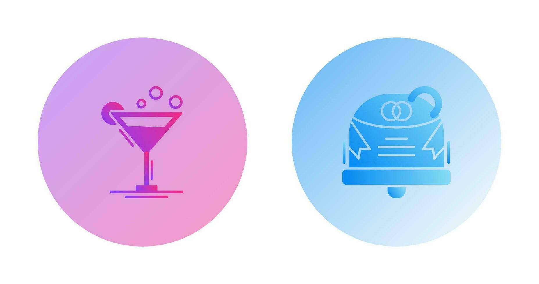 Coktail and Wedding Icon vector