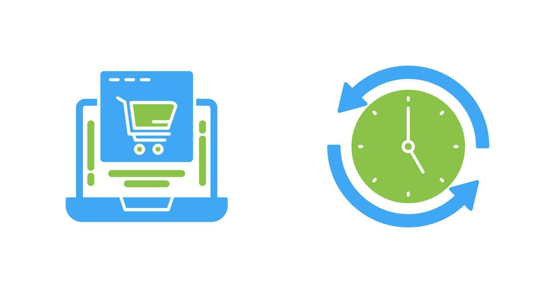 Add to Cart and Run time Icon vector