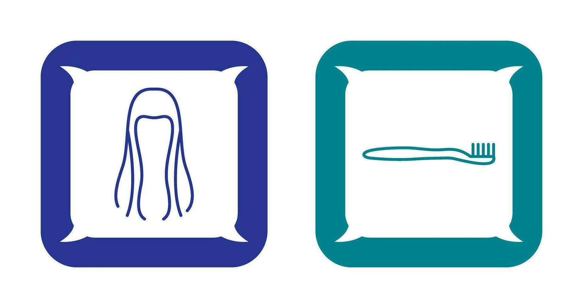 Toothbrush and Hair Icon vector
