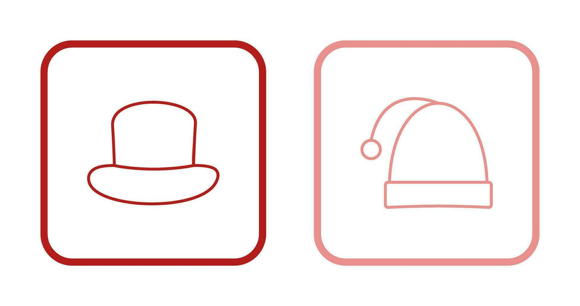 Hat and Christmas Icon vector