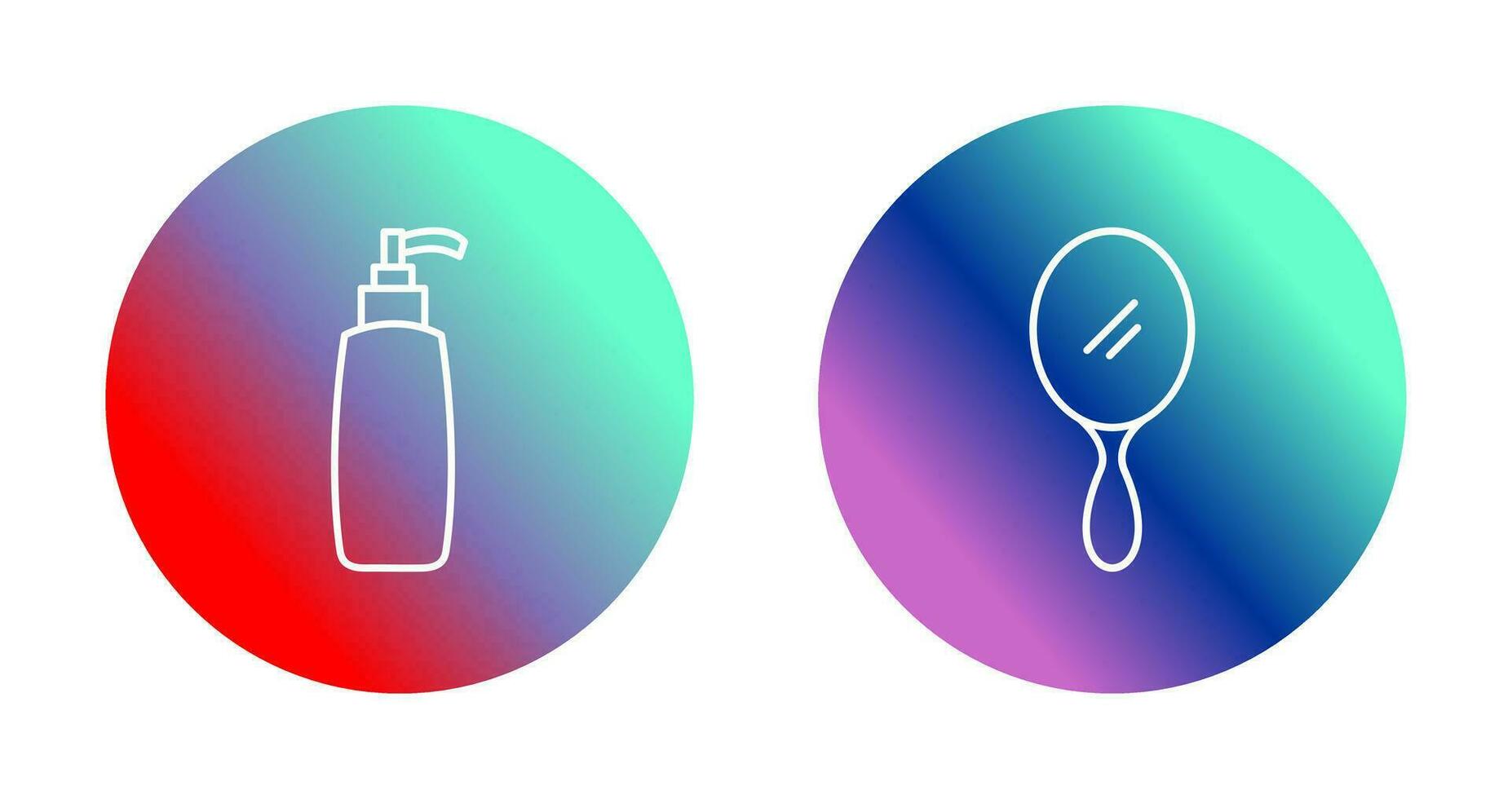 cosmético producto y espejo icono vector