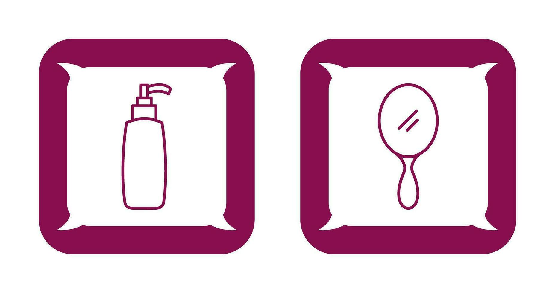 Cosmetic Product and Mirror Icon vector