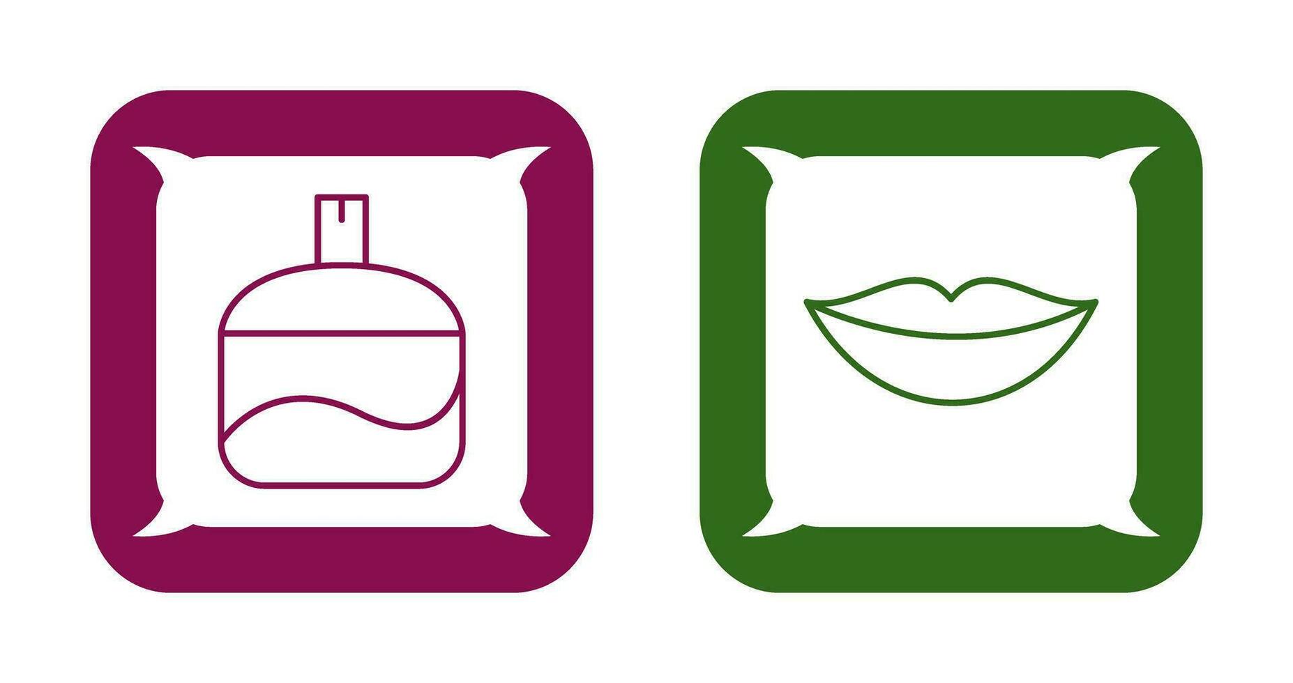 Fragrance and Lips Icon vector