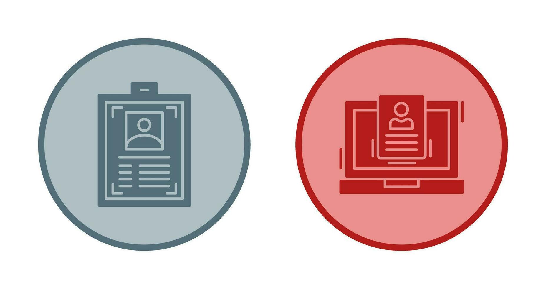 User and ID Card Icon vector