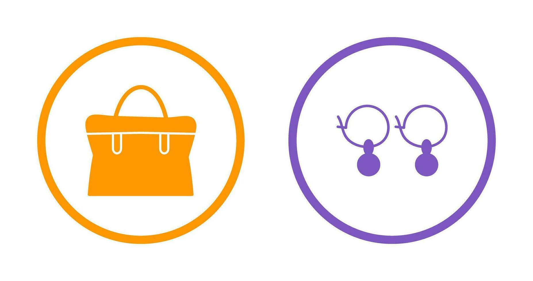 Bag and Earrings Icon vector