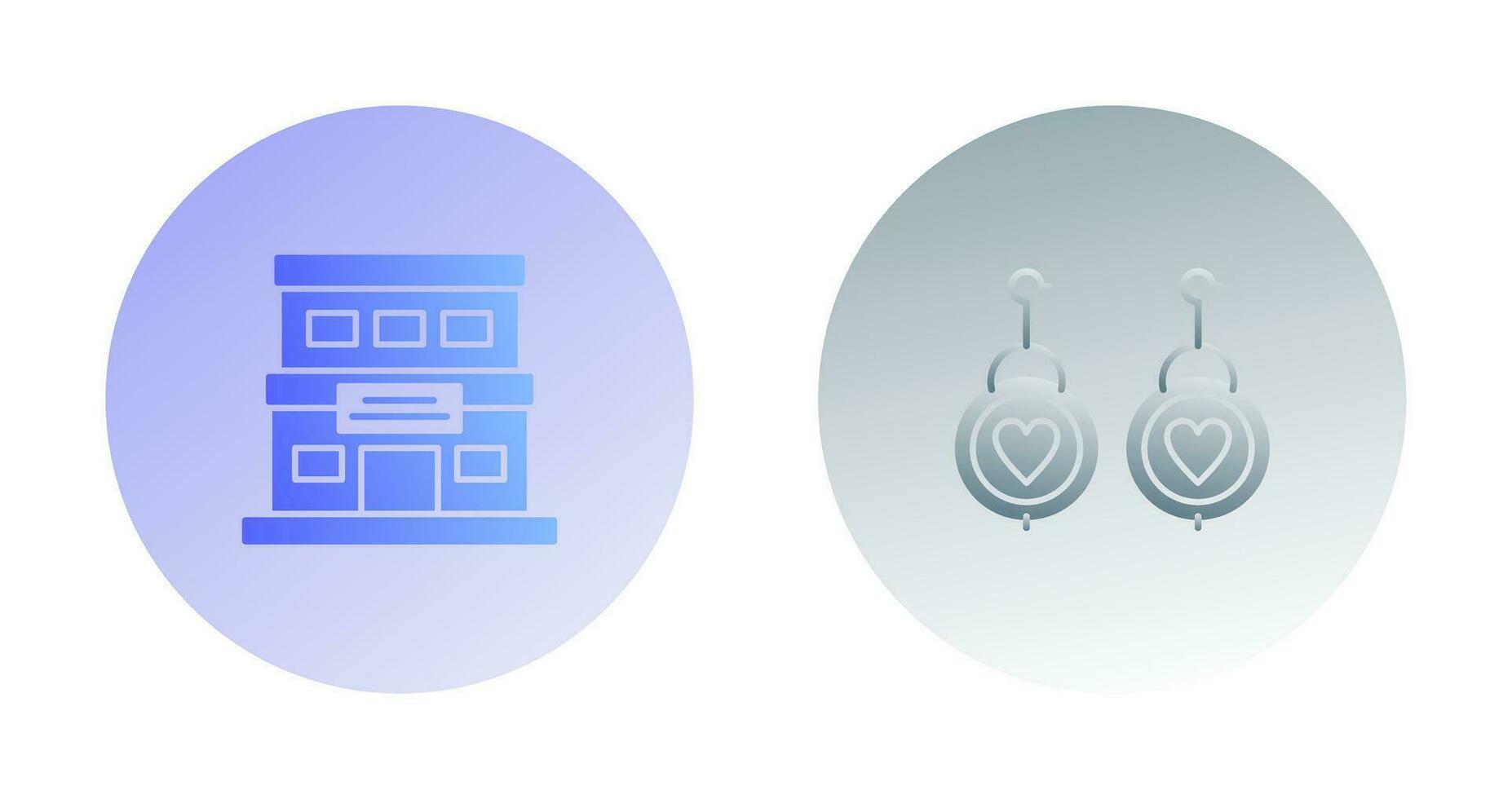 Hotel and Earring Icon vector