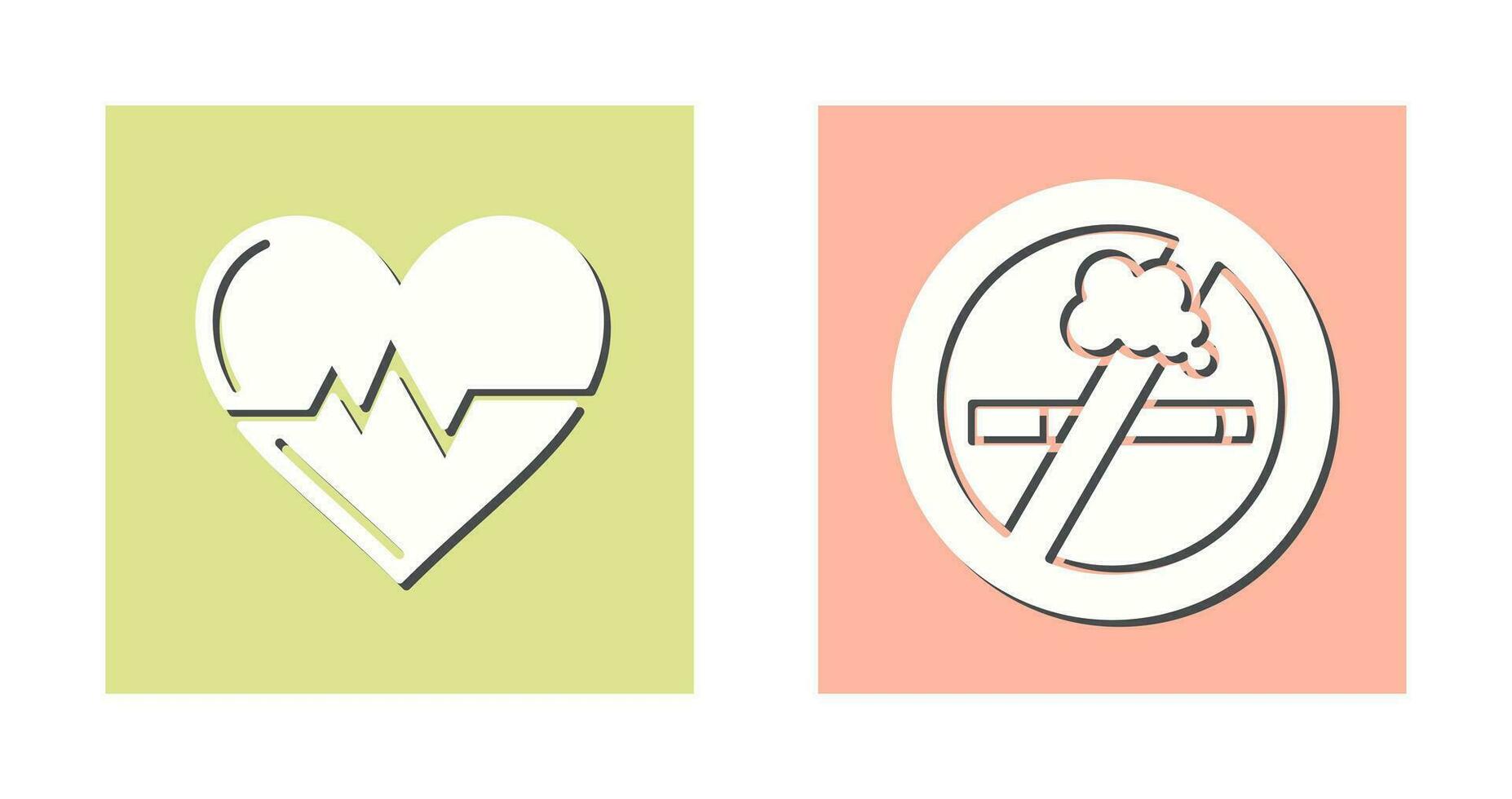 Health and No Smoking Icon vector