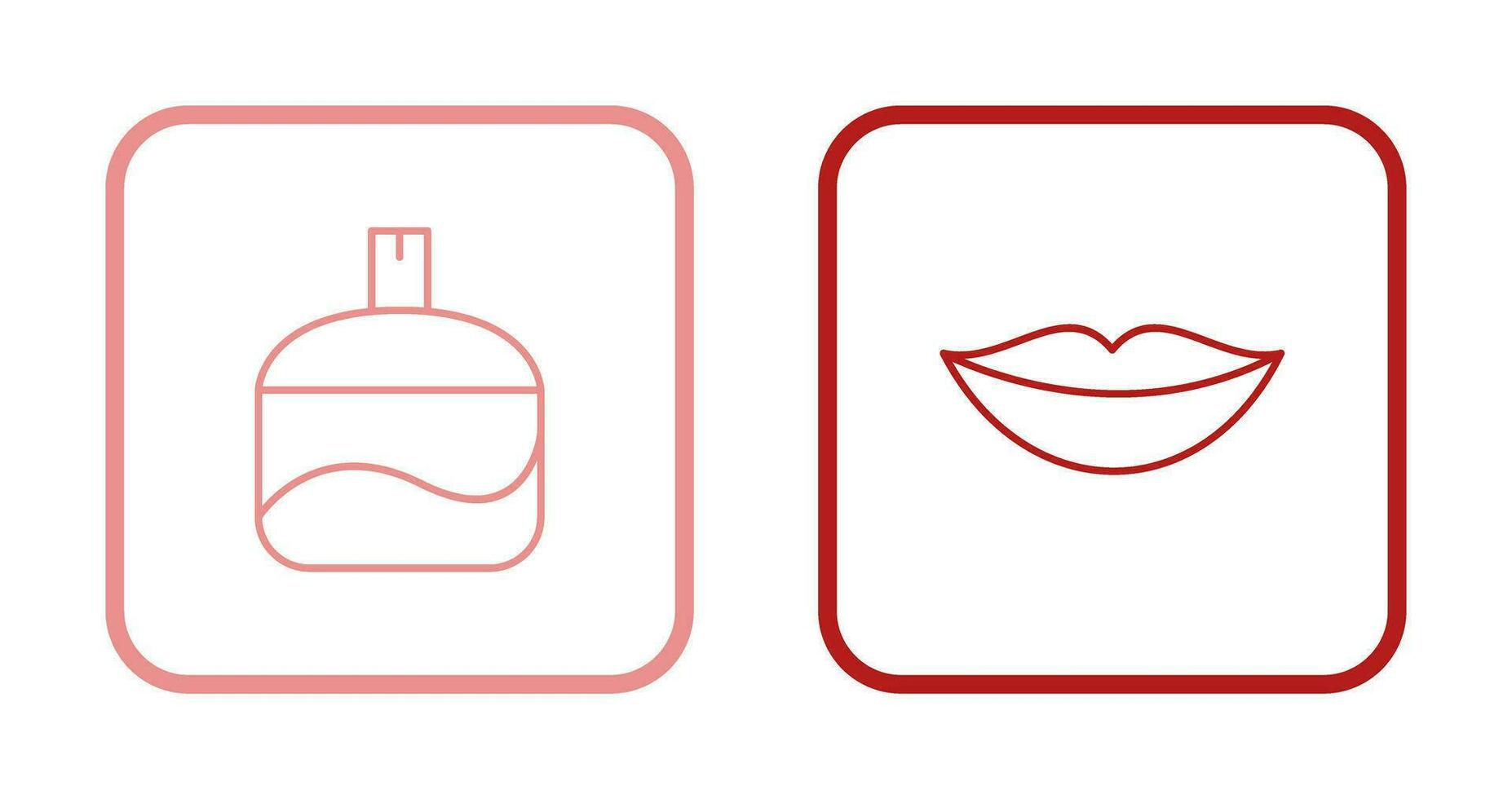 fragancia y labios icono vector