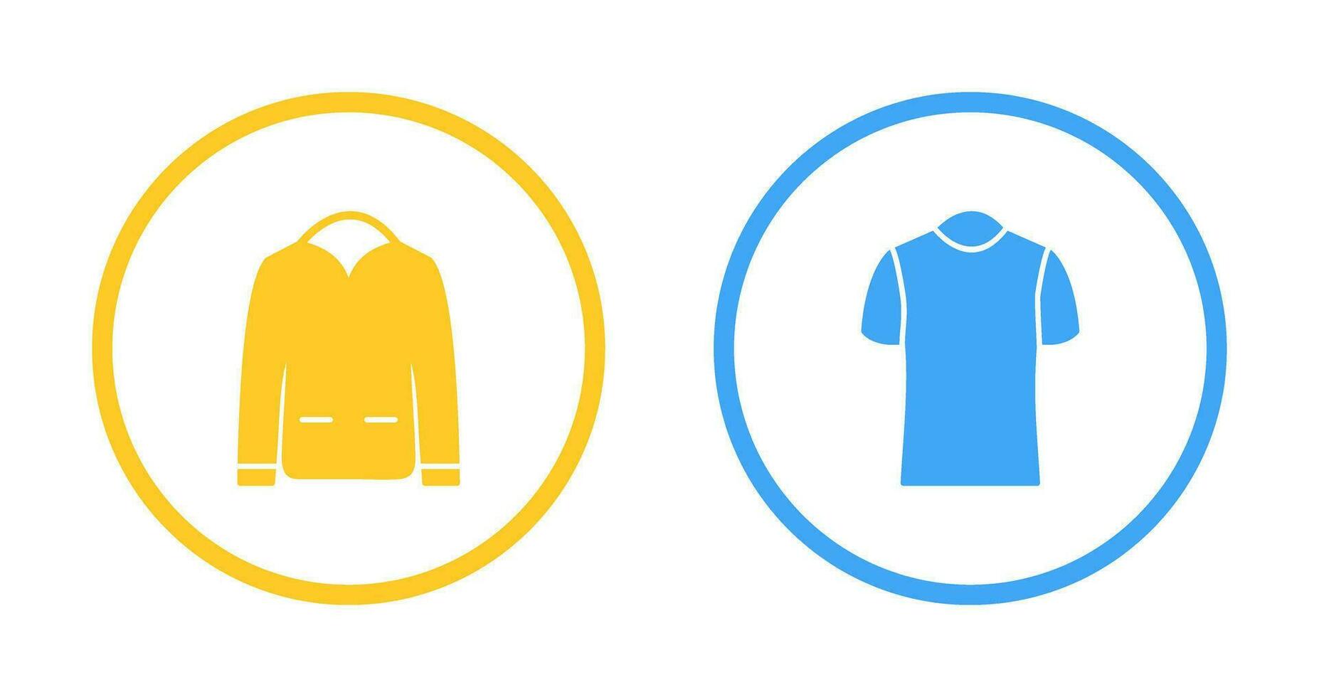 Mens Jacket and Polo Shirt Icon vector