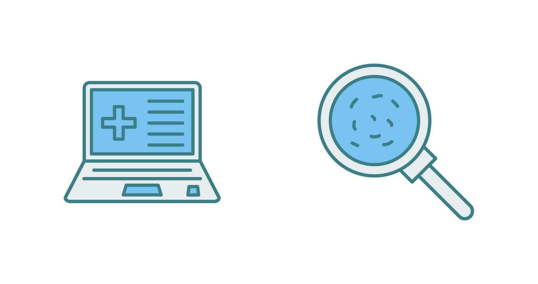 Laptop and Analytics Icon vector