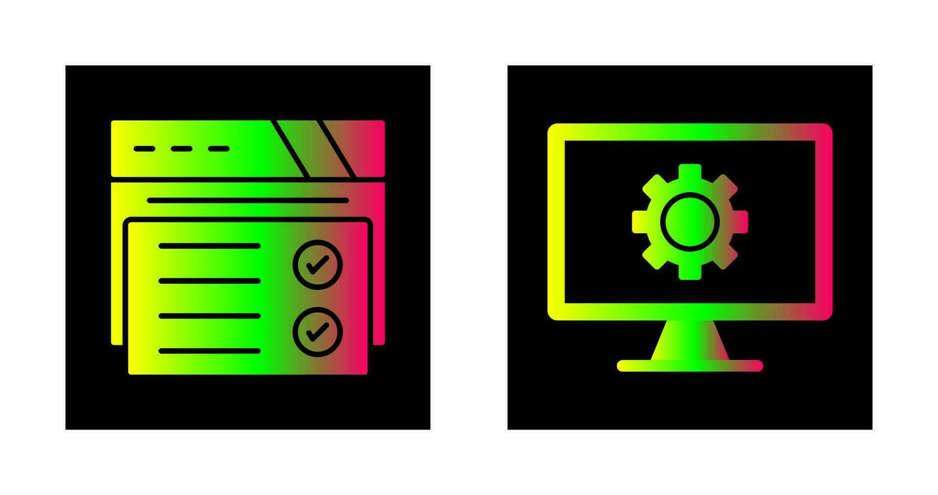 Web Browser and Monitor Screen Icon vector