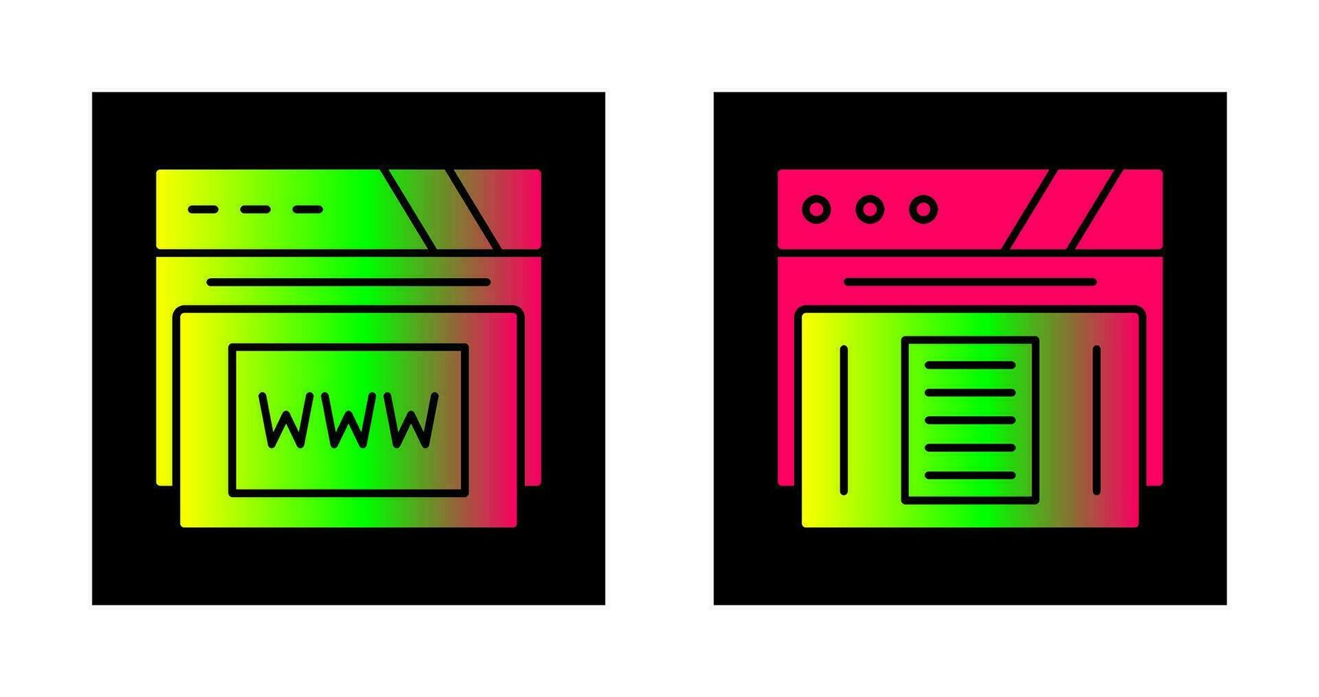 Www and Paper Icon vector