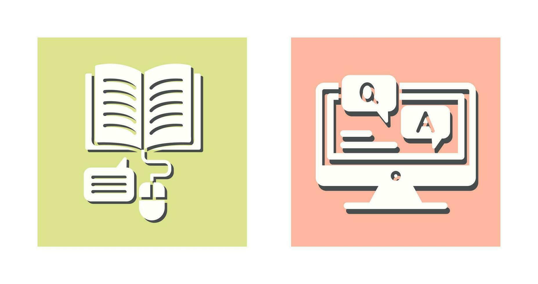Online Learning and Faq Icon vector