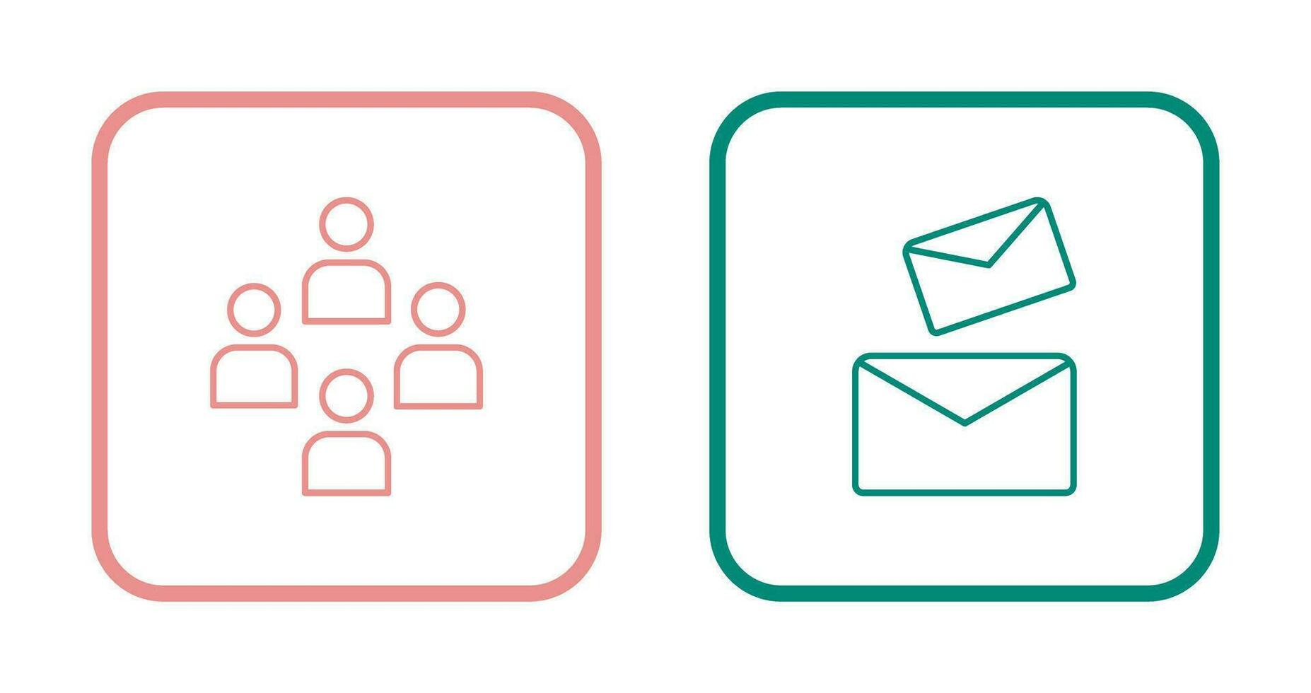 Networek Group and Messages Icon vector