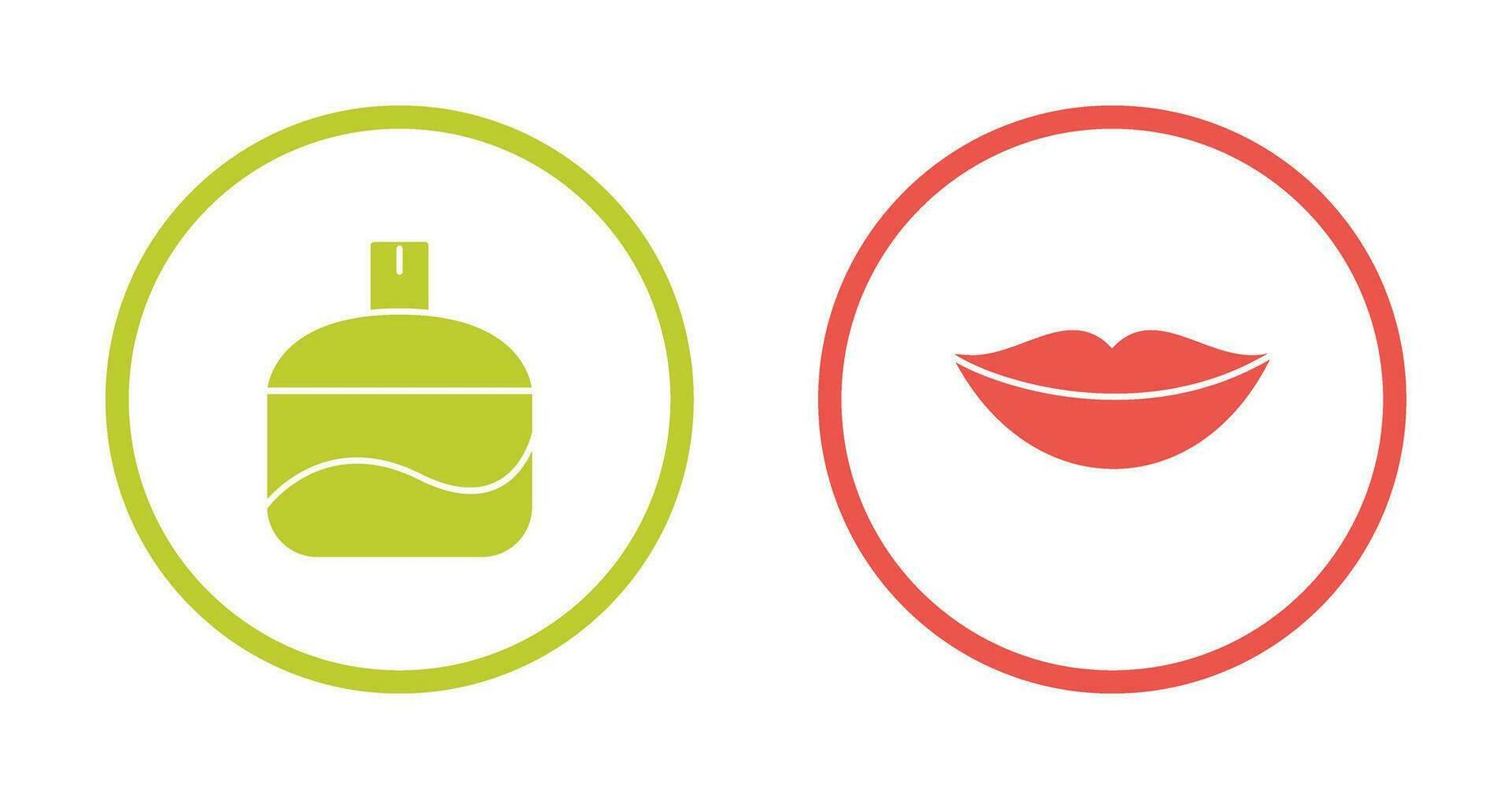 fragancia y labios icono vector