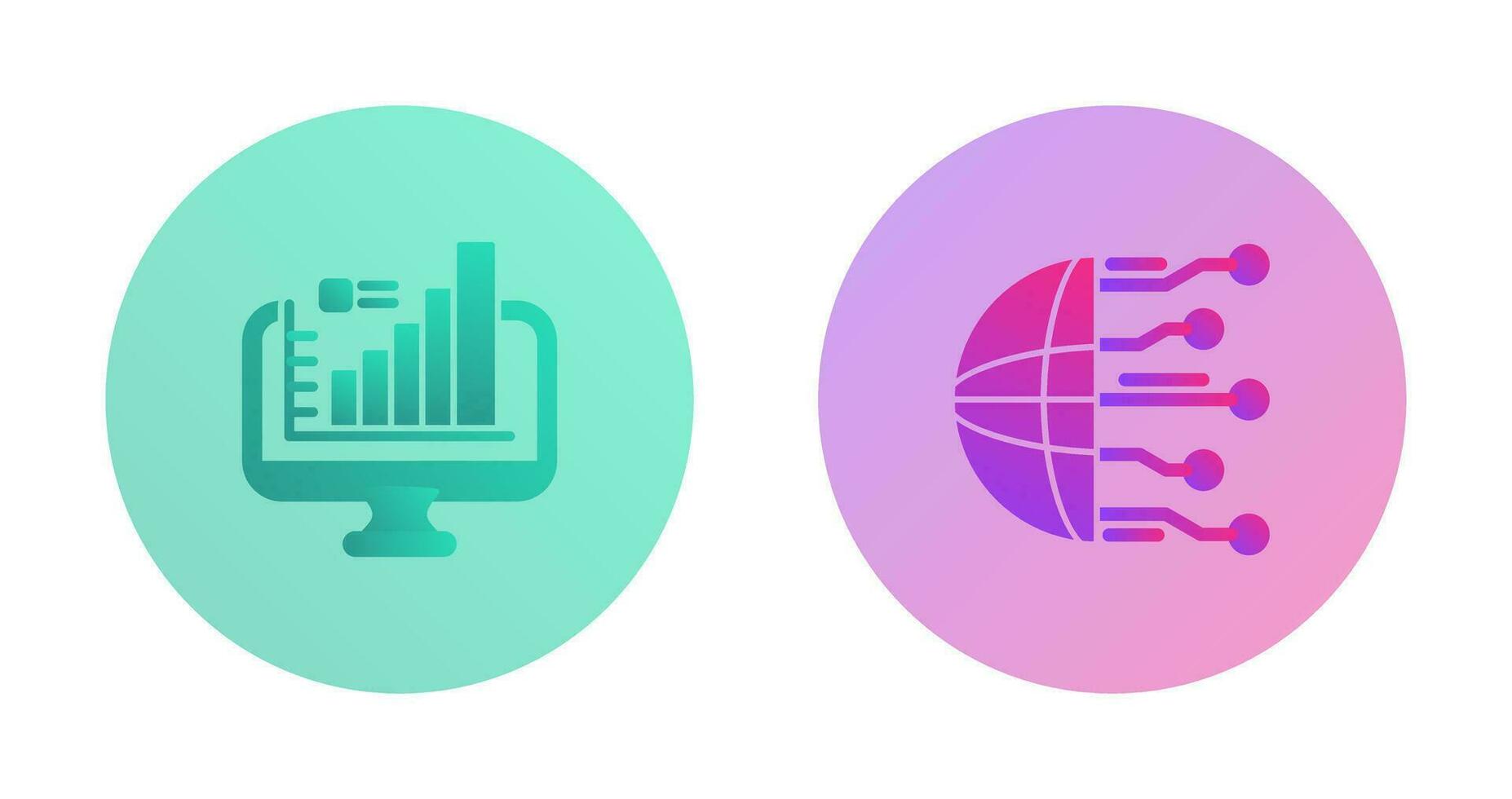 Monitor and Network Icon vector
