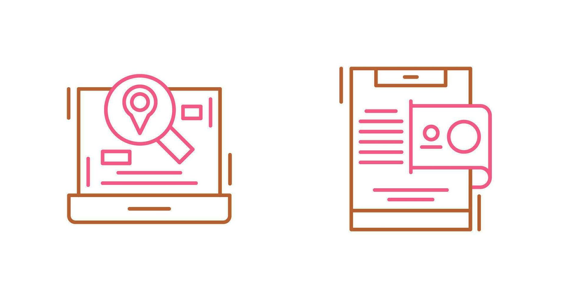 Find Location and Mobile Payment Icon vector