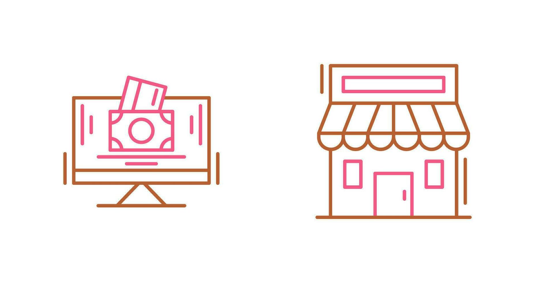 Payment Option and Retail Place Icon vector