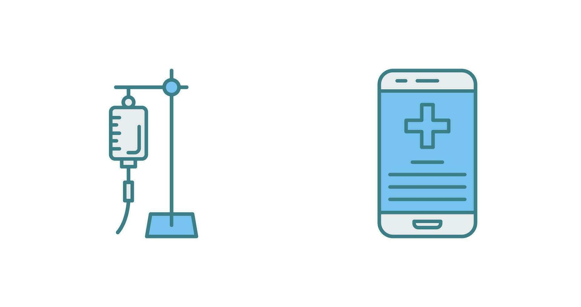 Saline and Smartphone Icon vector